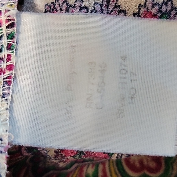 Vintage J. Crew Paisley Womens Bohemian Top, Flair Sleeves, Oversized M - Picture 6 of 6